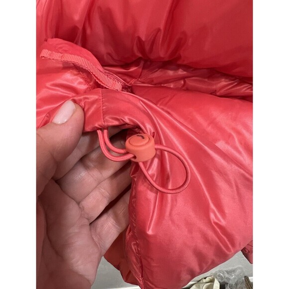 ATHLETA Lofty Down Puffer Jacket Full Zip Coat Jacket Size Large  Pink /orange - Picture 4 of 10